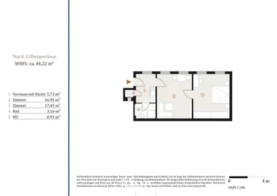 2-Zimmer-Wohnung kaufen in Wien – 44,22 m², € 299.000 – Bild 14 von 14