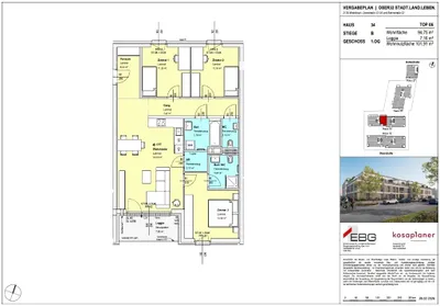 4-Zimmer-Wohnung mieten in Mistelbach – 104 m², € 1.202