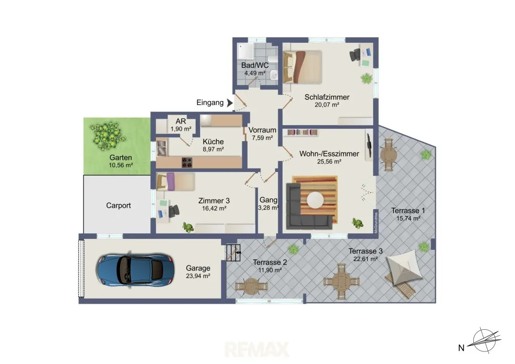 Wohnung – Graz, Lustbühel, Waltendorf - Ansicht 2
