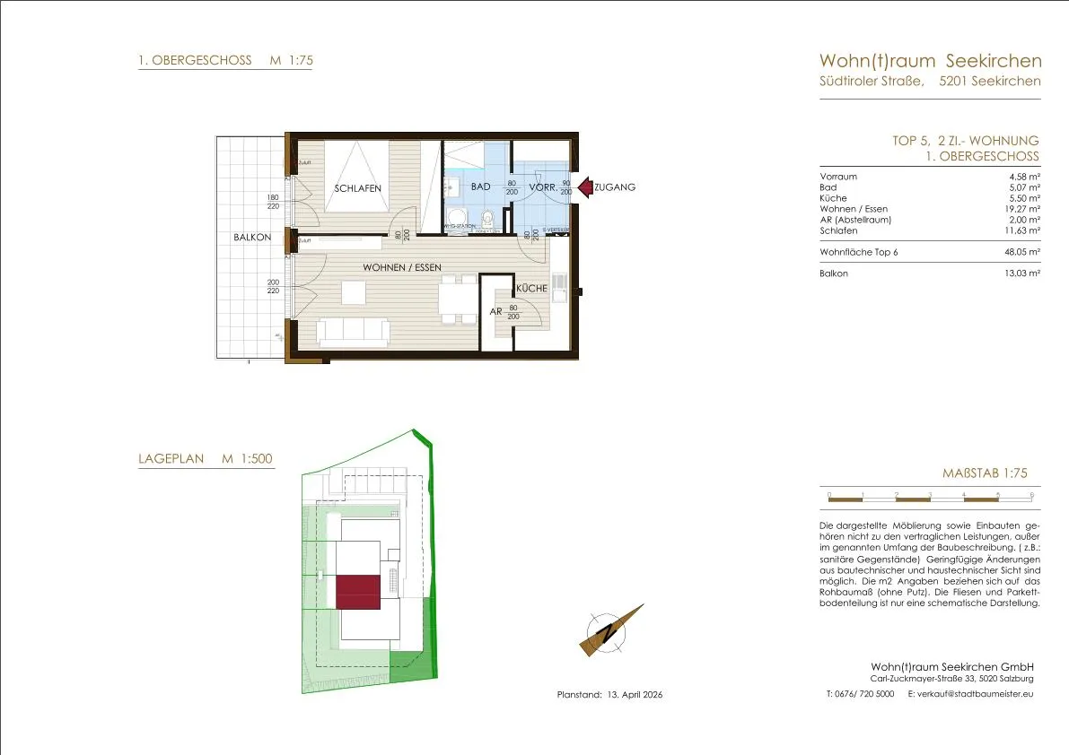 2-Zimmer-Wohnung: Wohn(t)raum Seekirchen - Stilvolles Neubauprojekt - TOP 5 - Finanzierbar mit der neuen Wohnbauförderung - Ansicht 2