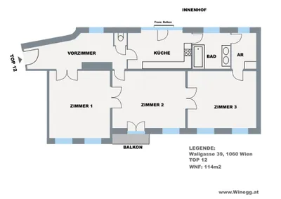 3-Zimmer-Wohnung mieten in Wien – 114 m², € 1.810 – Bild 16 von 16