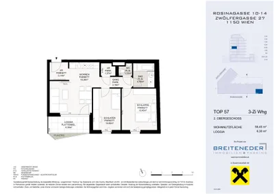 3-Zimmer-Wohnung kaufen in Wien – 56,45 m², € 445.000 – Bild 4 von 4