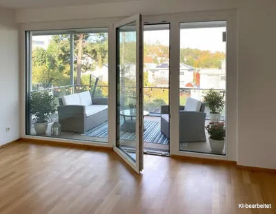 Exklusive Terrassenwohnung am Hörndlwald - lichtdurchflutet, sehr ruhig und mit traumhaftem Weitblick – Bild 3