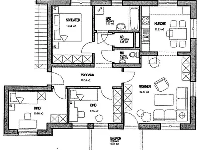 4-Zimmer-Wohnung mieten in Voitsberg – 85,29 m², € 839 – Bild 2 von 2