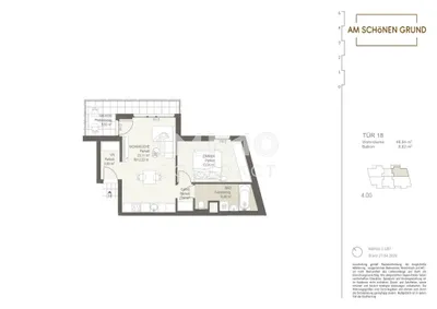 2-Zimmer-Wohnung kaufen in Wien – 48,84 m², € 304.100 – Bild 11 von 11