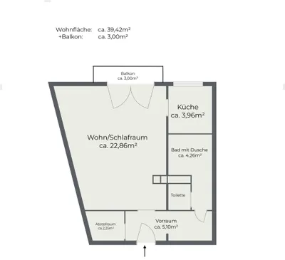 Wohnung kaufen in Neunkirchen – 39,42 m², € 120.000 – Bild 11 von 12