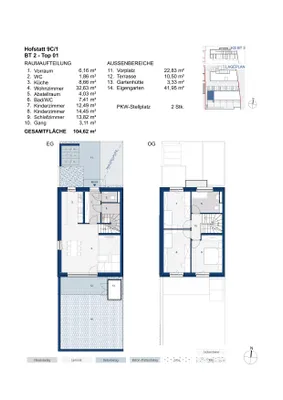 4-Zimmer-Haus mieten in Krems Land – 104,62 m², € 1.185 – Bild 2 von 2