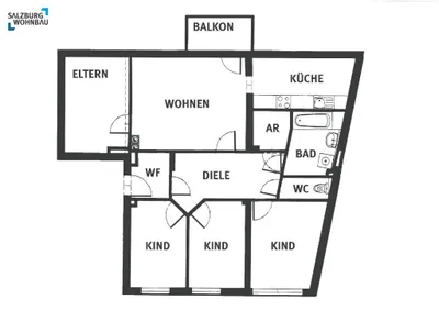 5-Zimmer-Wohnung mieten in Zell am See – 95 m², € 1.400 – Bild 2 von 2