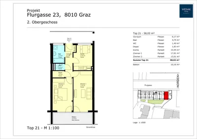 2-Zimmer-Wohnung mieten in Graz – 58 m², € 827 – Bild 16 von 16