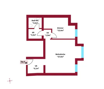 2-Zimmer-Wohnung mieten in Wien – 56 m², € 1.075 – Bild 5 von 5