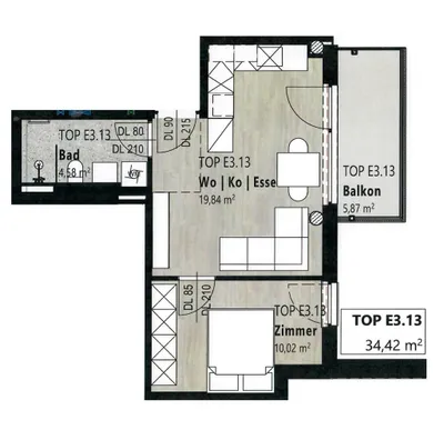 2-Zimmer-Wohnung mieten in Innsbruck-Land – 34,42 m², € 705 – Bild 14 von 14