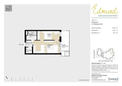 1-Zimmer-Wohnung kaufen in Wien – 42,59 m², € 265.000 – Bild 3 von 7