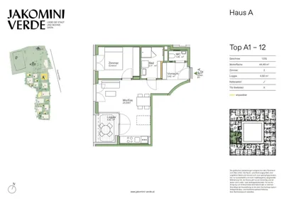 2-Zimmer-Wohnung kaufen in Graz – 44,49 m², € 224.000 – Bild 8 von 8