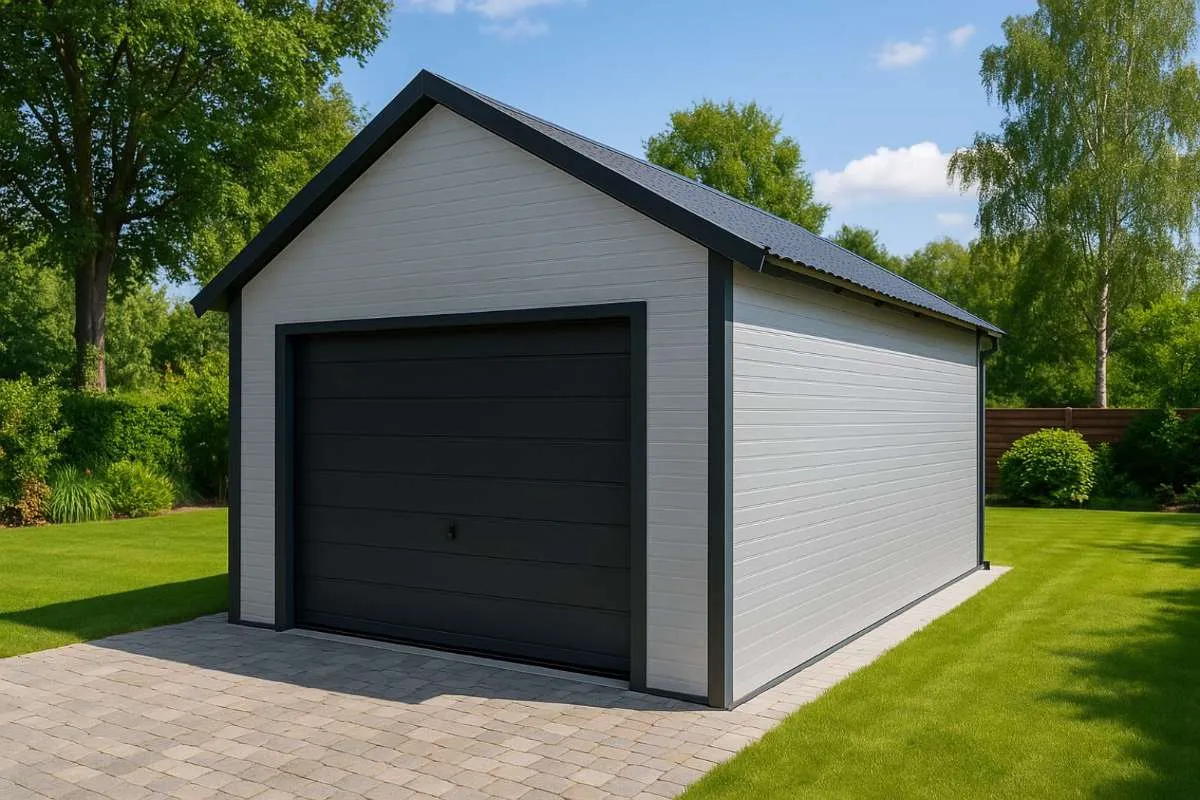 Blechgarage 4x6 m aus Sandwichplatten Lieferung & Aufbau Garage