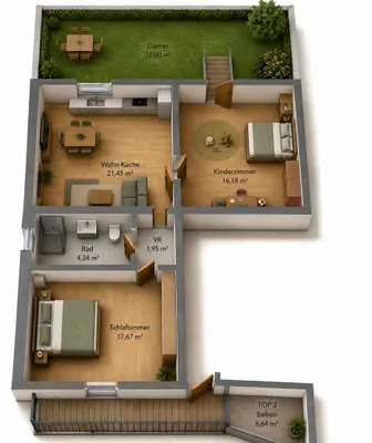 Wohnung kaufen in Graz – 61,98 m², € 149.000 – Bild 7 von 7