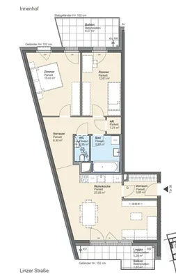 3-Zimmer-Wohnung kaufen in Wien – 75,38 m², € 538.600 – Bild 11 von 12