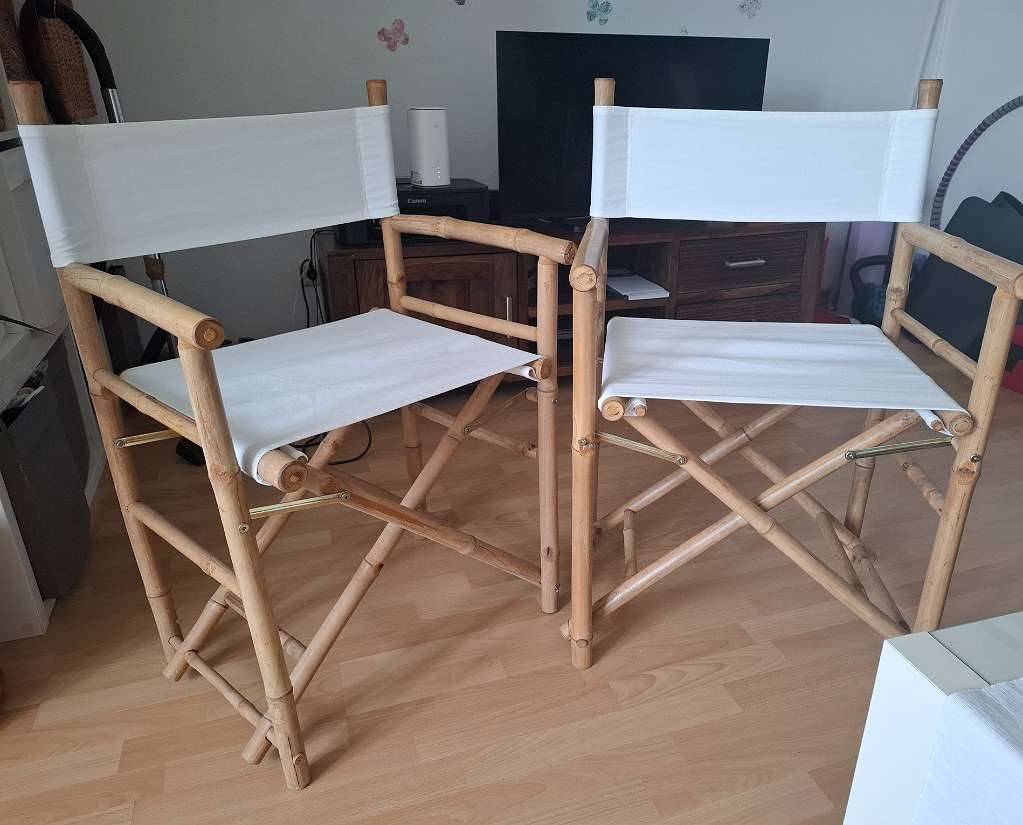 2 klappbare Bambus Regiesthle Butlers,  60,- (1100 Wien) - willhaben