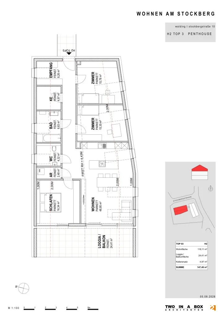 Wohnung – Walding, Bach - Ansicht 2