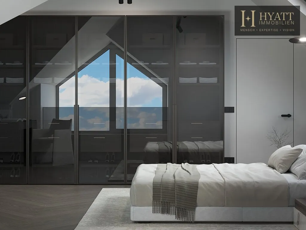 Modernes Villa-Penthouse-Maisonette mit zwei große Terrassen | Blick über ganz Wien - Widok 3