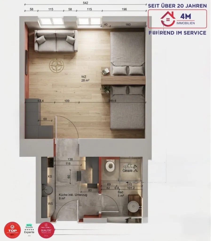 Wohnung – Wien, Nordbahnviertel, Katastralgemeinde Leopoldstadt - Ansicht 2