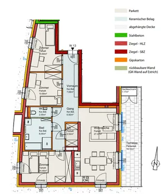4-Zimmer-Wohnung kaufen in Mödling – 90,57 m², € 637.500 – Bild 2 von 2