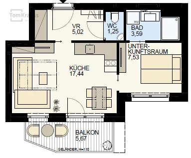 2-Zimmer-Wohnung kaufen in Wien – 34,83 m², € 305.100 – Bild 11 von 14