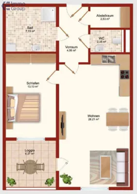 2-Zimmer-Wohnung kaufen in Linz Land – 57,87 m², € 274.000 – Bild 12 von 12