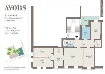 5-Zimmer-Wohnung mieten in Leoben – 147 m², € 1.450 – Bild 8 von 8