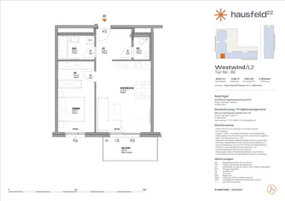 2-Zimmer-Wohnung mieten in Wien – 48,61 m², € 960