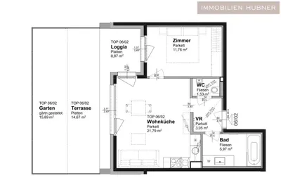 2-Zimmer-Wohnung mieten in Wien – 50 m², € 990 – Bild 12 von 12