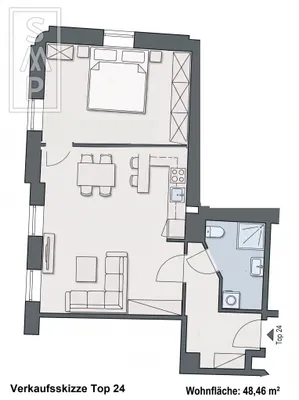 2-Zimmer-Wohnung kaufen in Wien – 48,5 m², € 269.000 – Bild 6 von 6
