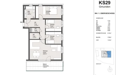 4-Zimmer-Wohnung kaufen in Gmunden – 91,25 m², € 490.000 – Bild 8 von 8