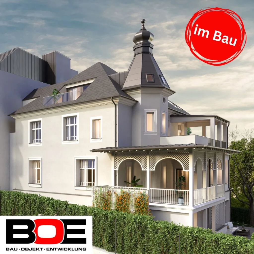 Charmante , helle 4 Zimmer-Wohnung mit südseitigem Balkon - Wärmeversorgung durch umweltfreundliche Luftwärmepumpe ! Rohbau fertiggestellt ! - Ansicht 2