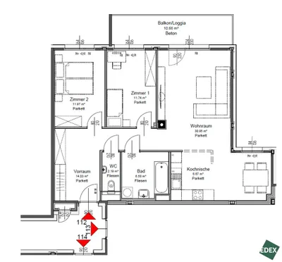 3-Zimmer-Wohnung mieten in Wien – 84,13 m², € 1.449 – Bild 15 von 17