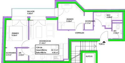 3-Zimmer-Wohnung kaufen in Wien – 59,13 m², € 313.000 – Bild 12 von 12