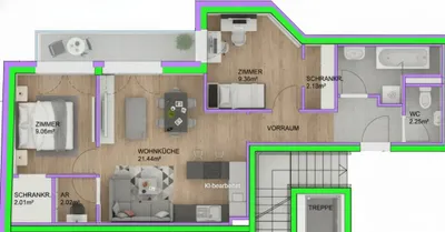3-Zimmer-Wohnung kaufen in Wien – 59,13 m², € 313.000 – Bild 11 von 12