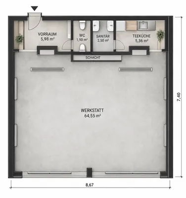 1-Zimmer-Gewerbeimmobilie mieten in Wien – 80 m², € 1.440 – Bild 6 von 6