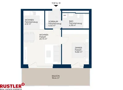 2-Zimmer-Wohnung mieten in Graz – 58,9 m², € 849 – Bild 6 von 6