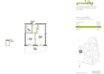 Wohnung mieten in Graz – 46,97 m², € 869 – Bild 5 von 5