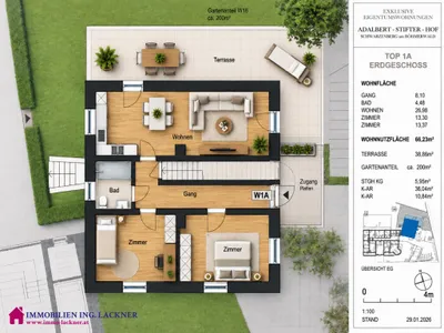 3-Zimmer-Wohnung kaufen in Rohrbach – 66,23 m², € 284.789 – Bild 3 von 6