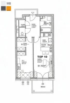 2-Zimmer-Wohnung kaufen in Mödling – 51,91 m², € 210.000 – Bild 20 von 21