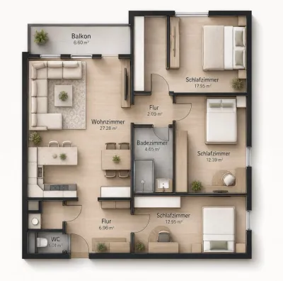 4-Zimmer-Wohnung kaufen in Graz-Umgebung – 87 m², € 249.000 – Bild 2 von 18