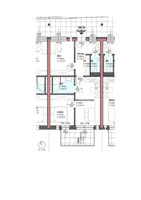 3-Zimmer-Wohnung mieten in Wels – 53,35 m², € 935 – Bild 8 von 9