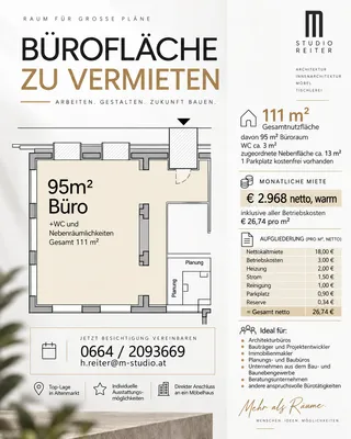 1-Zimmer-Gewerbeimmobilie mieten in Sankt Johann im Pongau – 111 m², € 2.968 – Bild 2 von 2