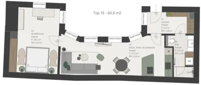 2-Zimmer-Wohnung kaufen in Wien – 60,6 m², € 419.000 – Bild 6 von 6