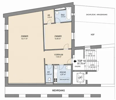 Wohnung mieten in Salzburg Stadt – 81,89 m², € 1.749 – Bild 9 von 9