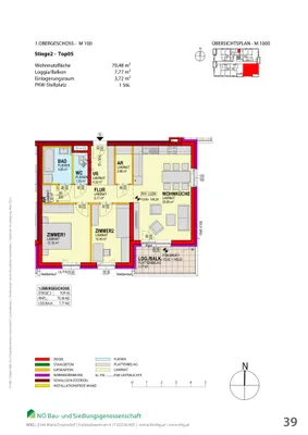 3-Zimmer-Wohnung mieten in Gänserndorf – 70,48 m², € 674 – Bild 2 von 3