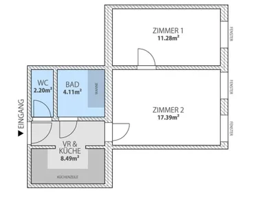 2-Zimmer-Wohnung kaufen in Wien – 43,47 m², € 199.000 – Bild 9 von 9