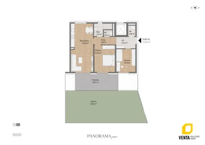 3-Zimmer-Wohnung kaufen in Graz – 72,2 m², € 483.500 – Bild 2 von 4