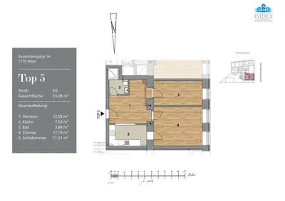 3-Zimmer-Gewerbeimmobilie kaufen in Wien – 53 m², € 129.000 – Bild 5 von 5